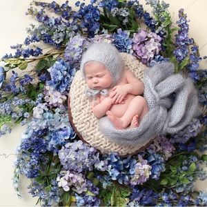 Hand Knit Newborn Wrap for Photoshoot